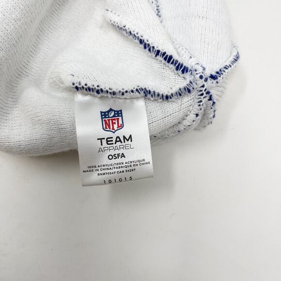 NFL Team Apparel Indianapolis Colts Beanie Hat Cap Blue White Horseshoe Foldover - Picture 7 of 7